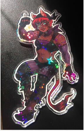 Sparkly holographic charm